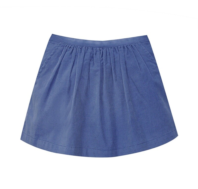 SHELBY STEEL BLUE CORD SKIRT