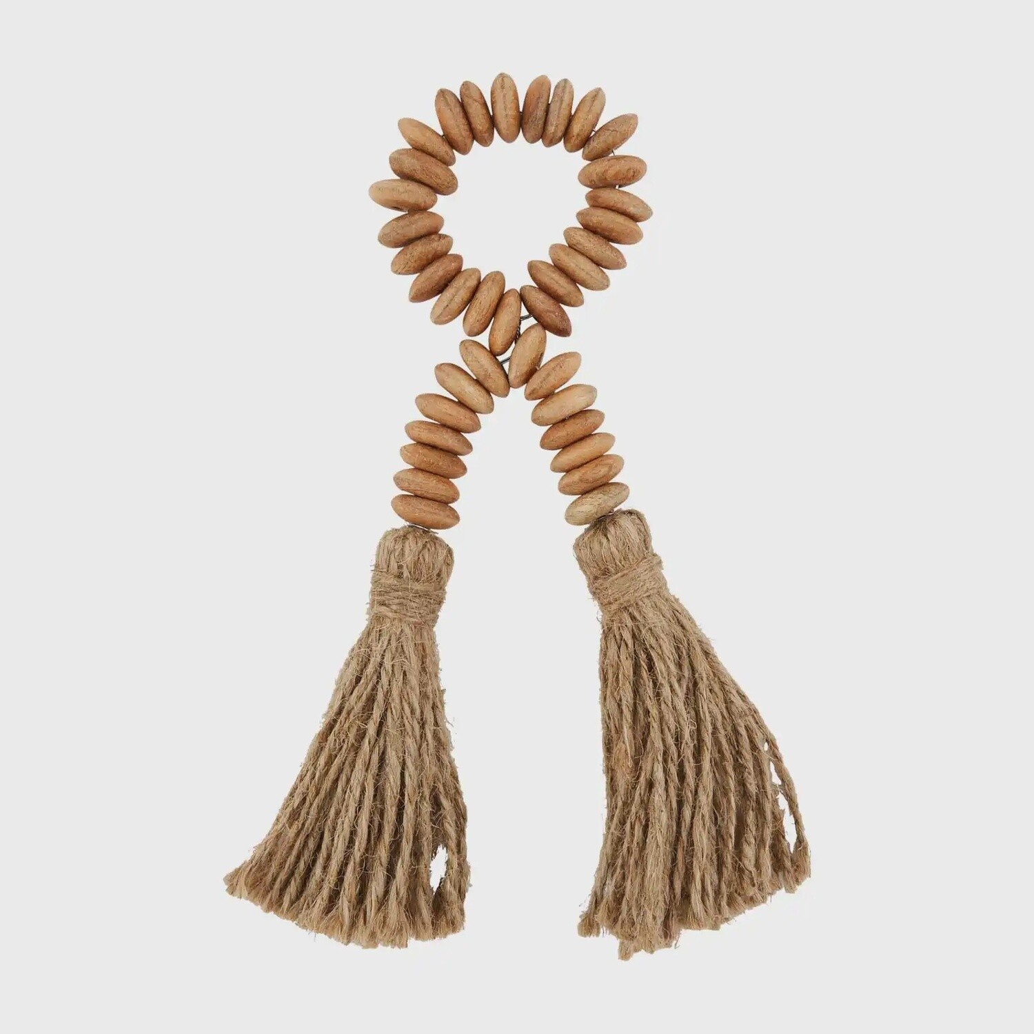 BEADED TASSEL NAPKIN RING, Colour: BROWN