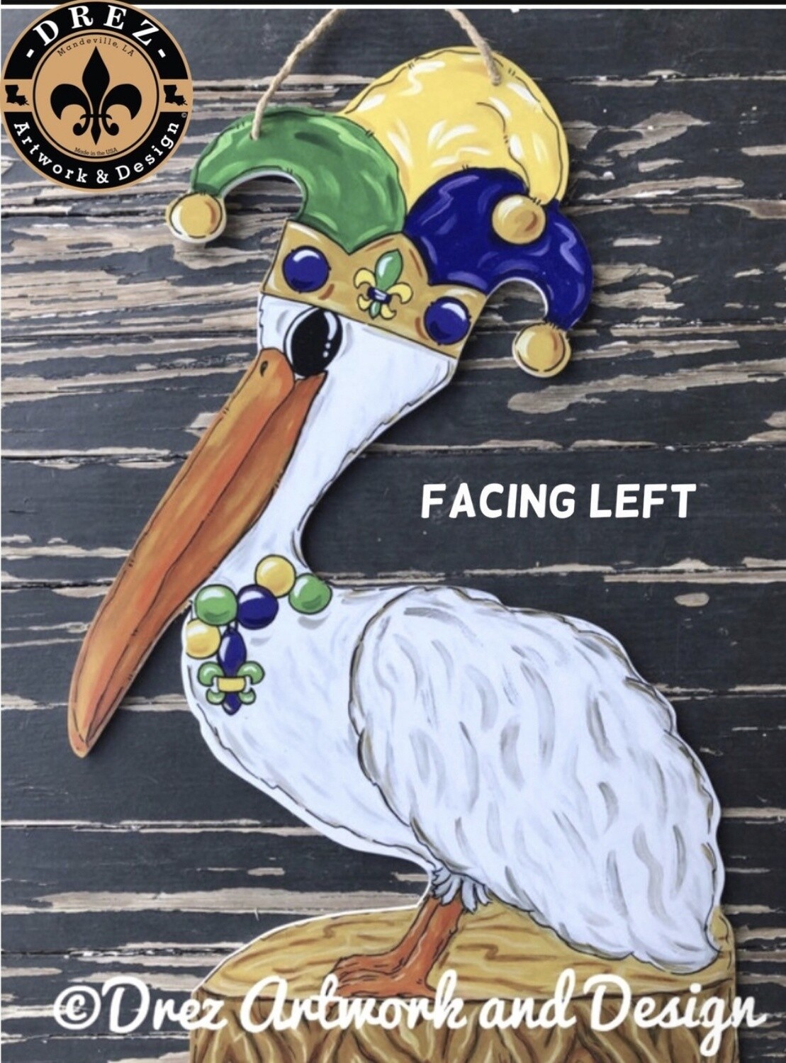 PELICAN MARDI GRAS DOOR HANGER