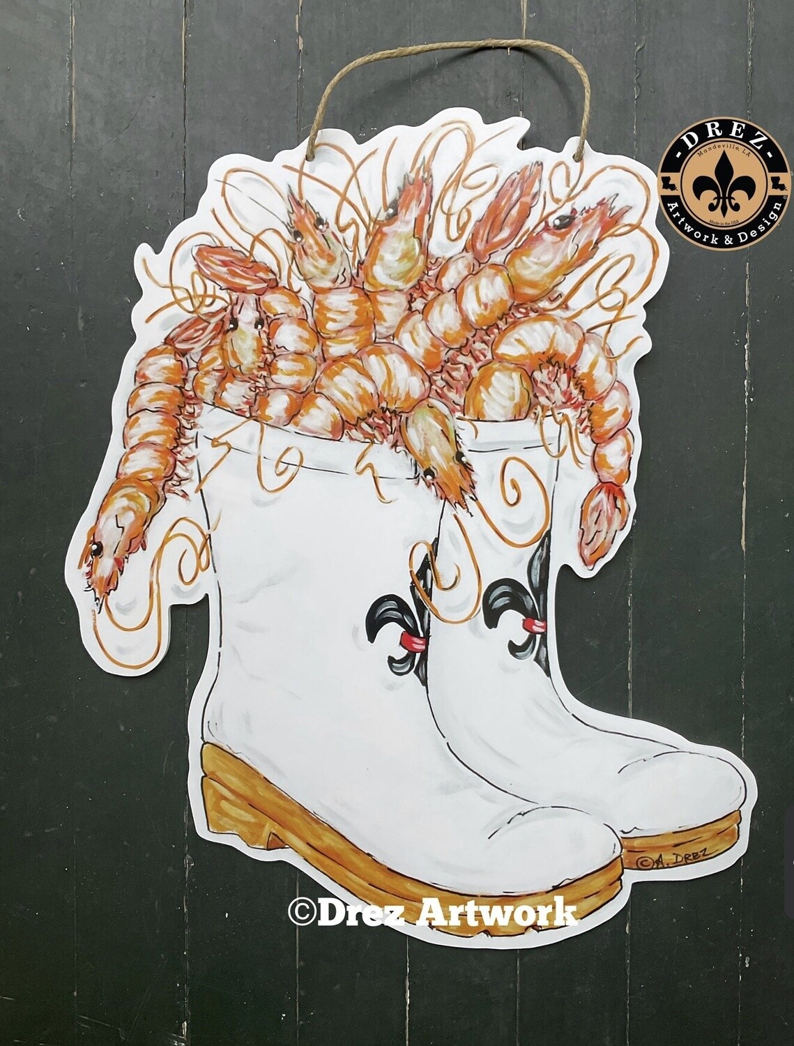 SHRIMP BOOTS DOOR HANGER
