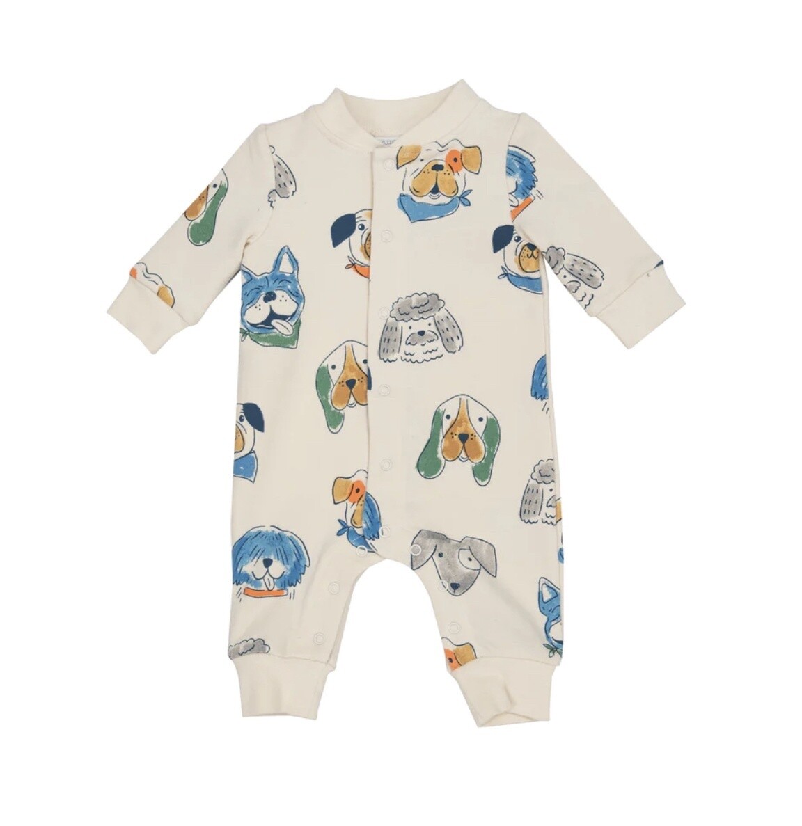 FURRY FRIENDS BASEBALL COLLAR ROMPER