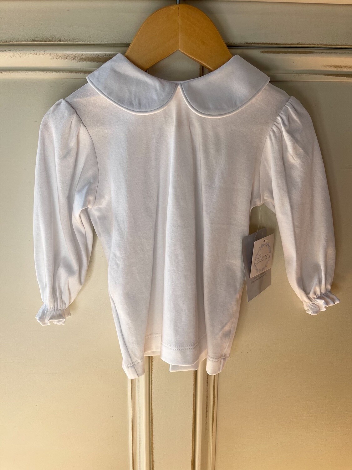 GIRL LONG KNIT WHITE SHIRT