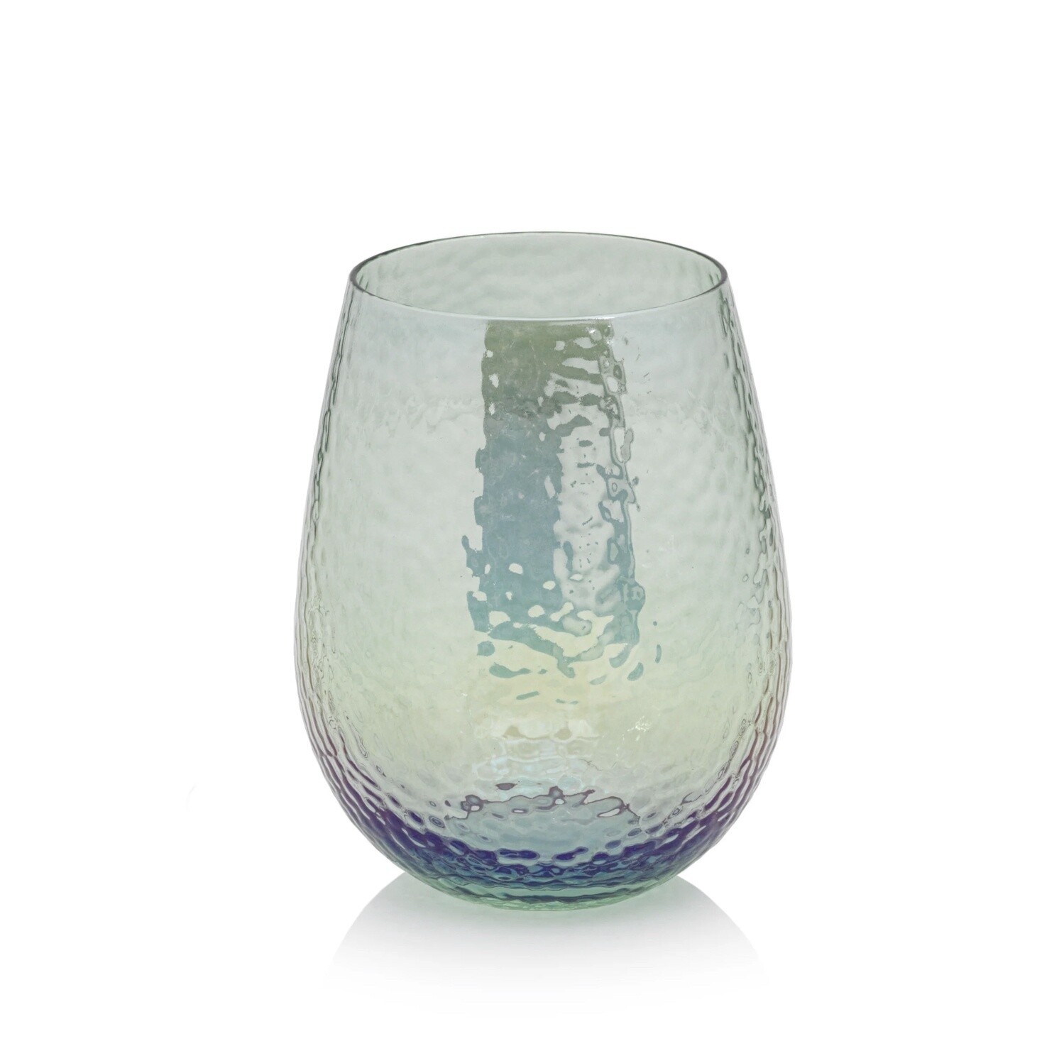 APERITIVO STEMLESS WINE GLASS- LUSTER BLUE