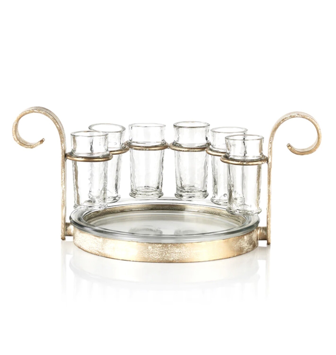 FIESTA SIX SHOT TEQUILA SET- GOLD