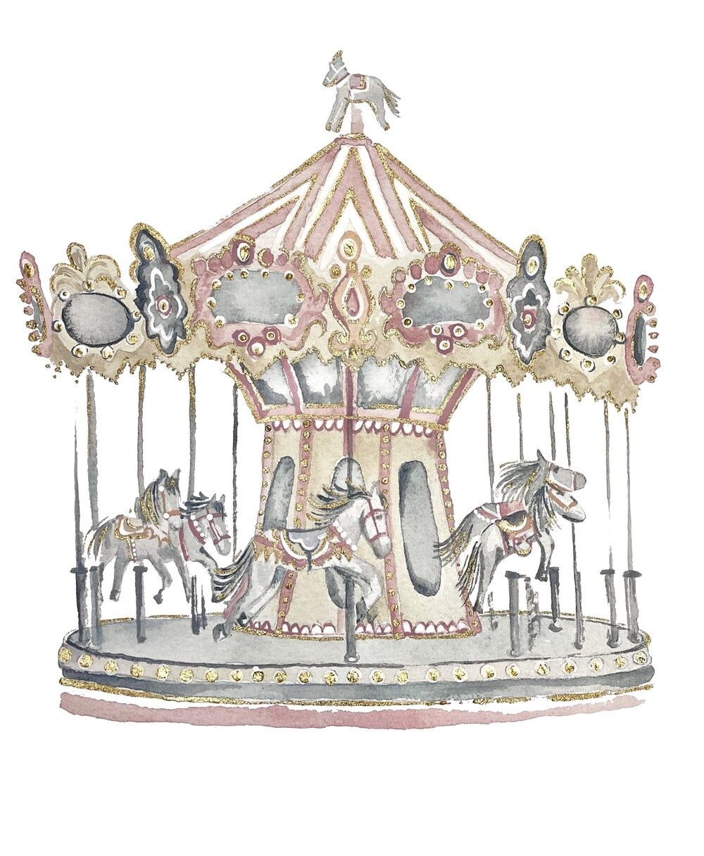 &quot;PINK CAROUSEL&quot; 8X10 PRINT