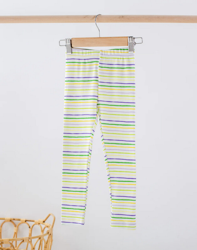 CARNIVAL TIME ORGANIC COTTON MARDI GRAS LEGGINGS