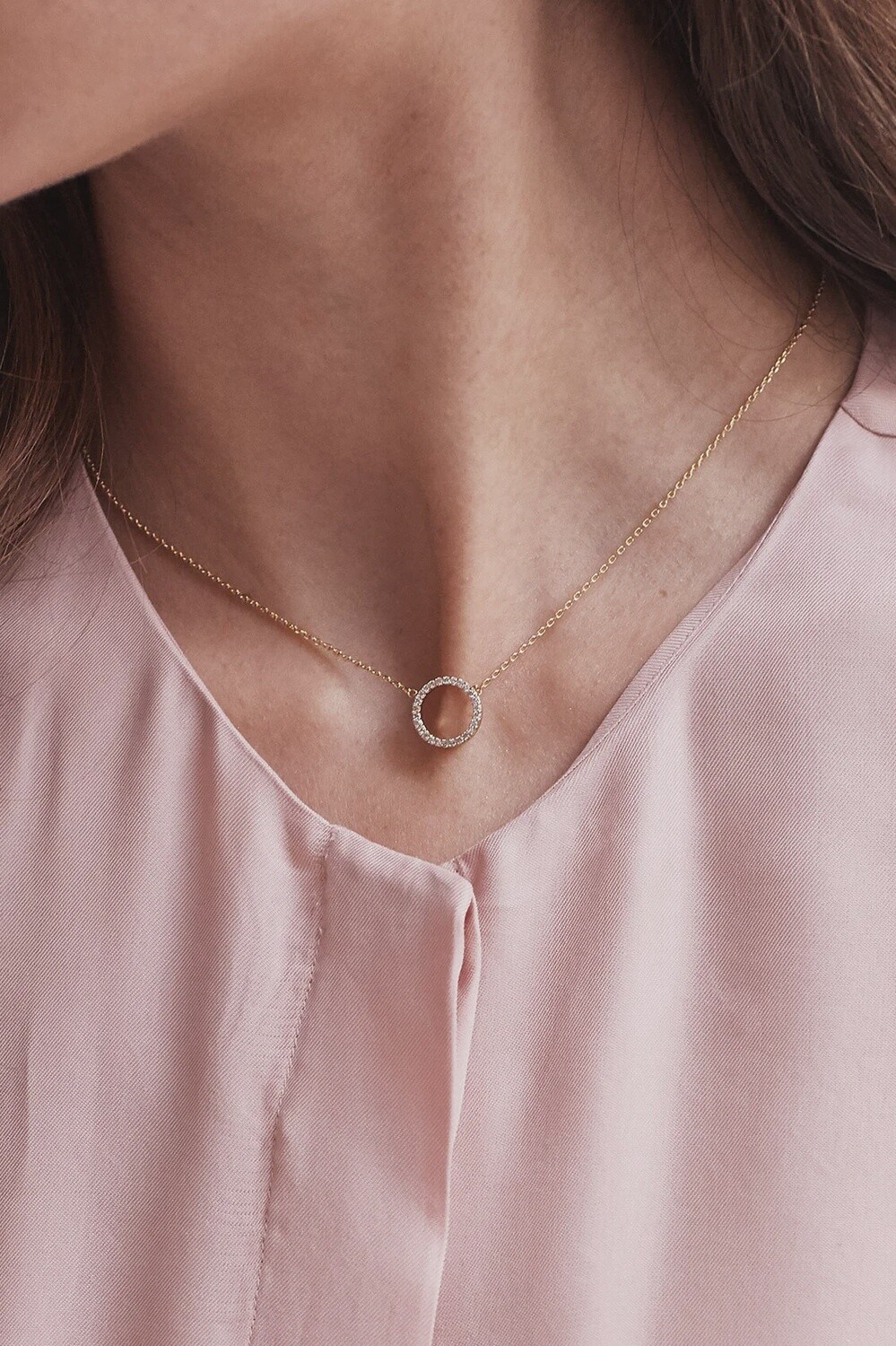CIRCLE CZ NECKLACE