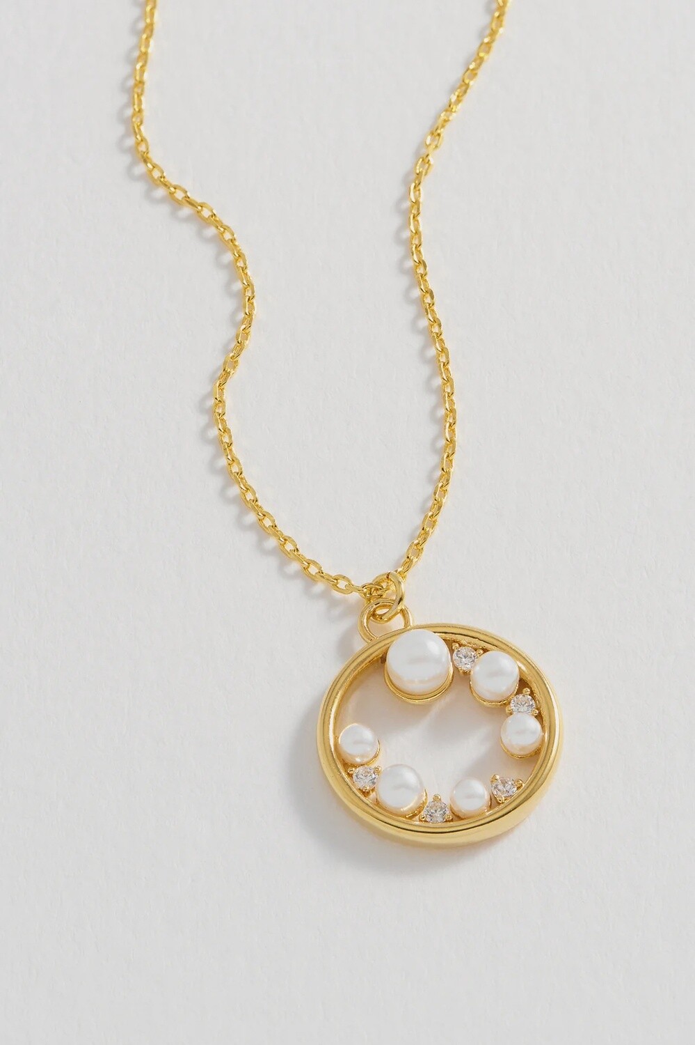 PEARL CZ CUT-OUT PENDANT