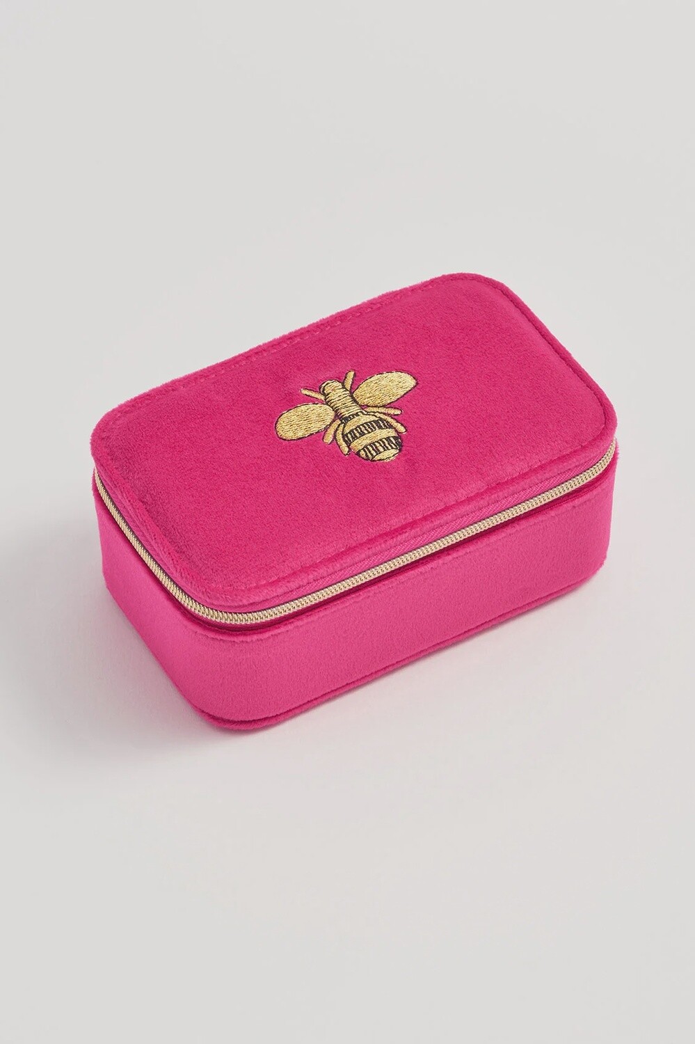 EMBROIDERED BEE MINI JEWELRY BOX