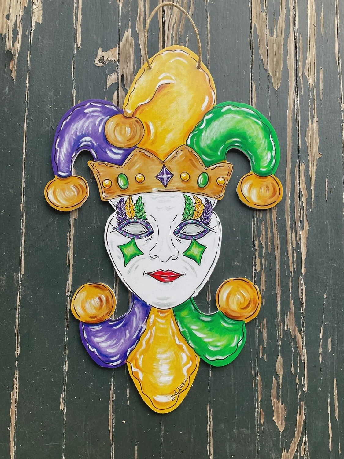 JESTER FLEUR DE LIS DOOR HANGER