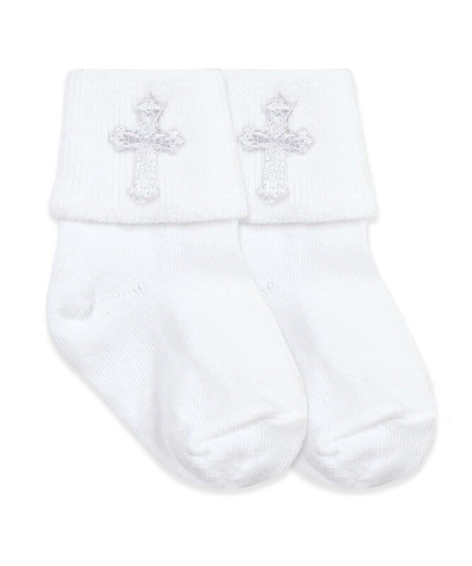 SMOOTH TOE CHRISTENING TURN CUFF SOCKS