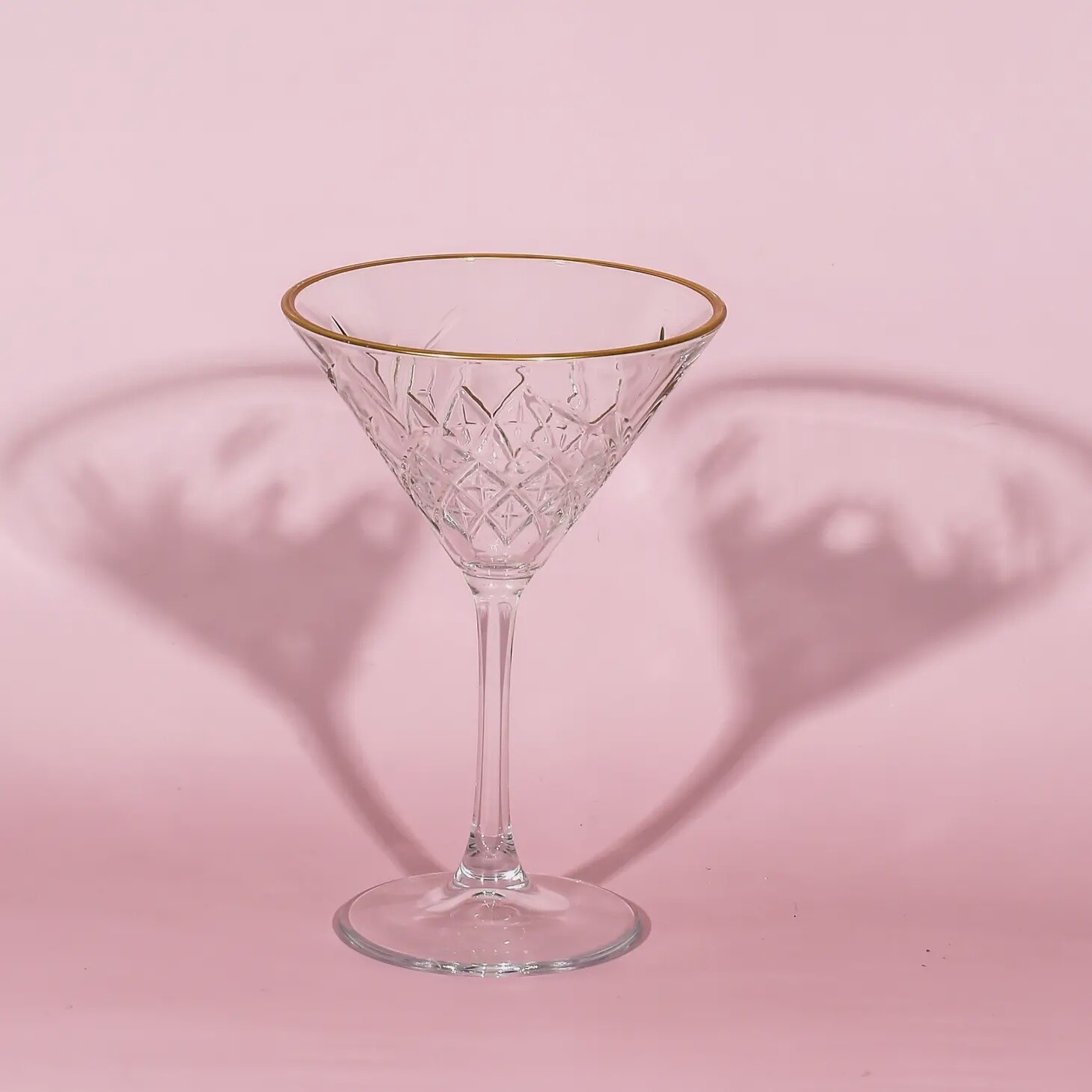 VINTAGE CLEAR MARTINI GLASS