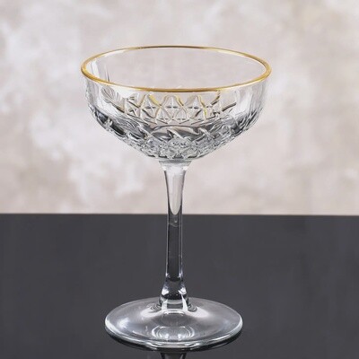 ART DECO GOLD RIMMED COUPE