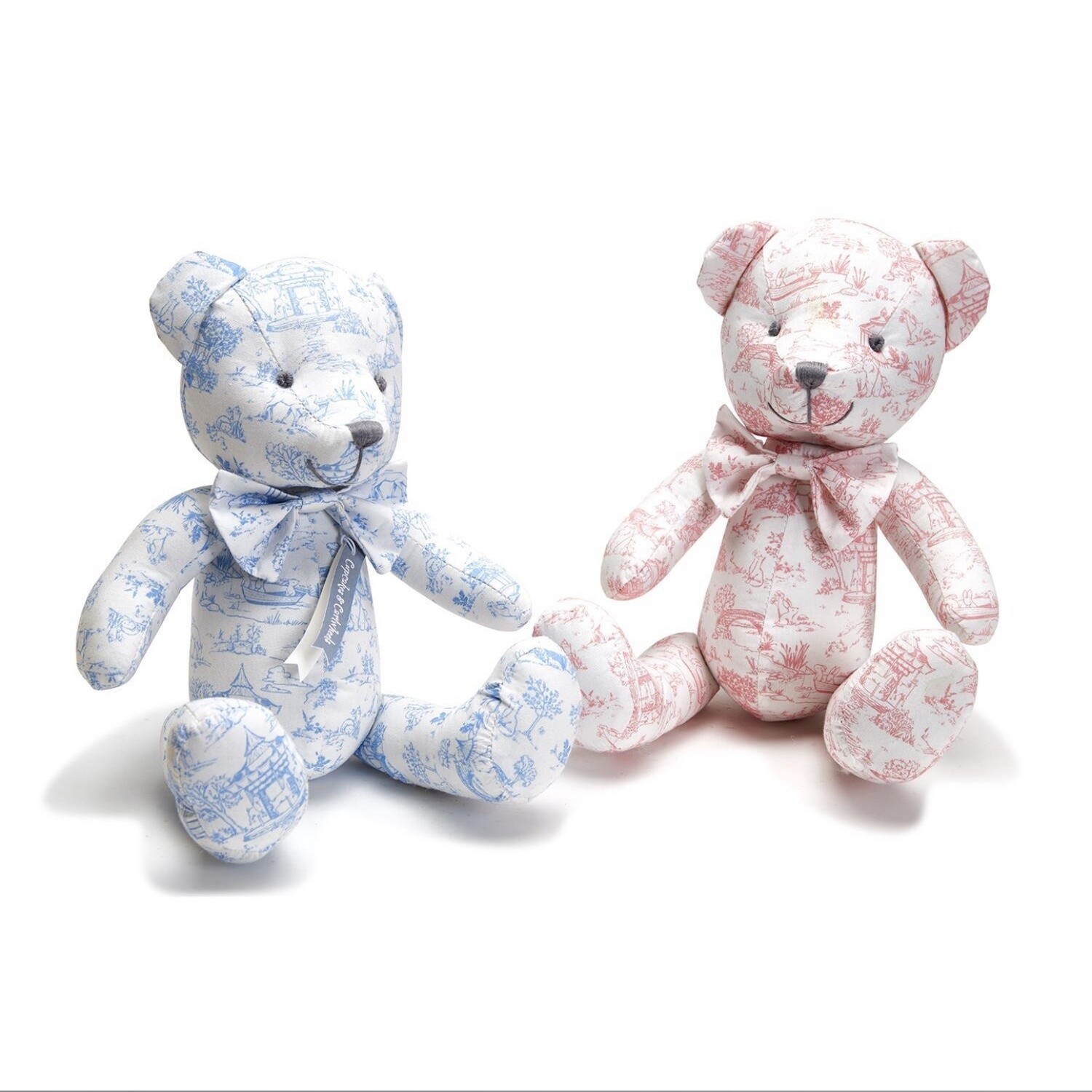 TOILE STUFFED TEDDY BEAR