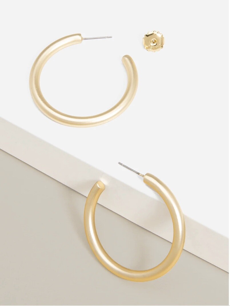 MEDIUM CHUNKY HOOP EARRING, Colour: MG
