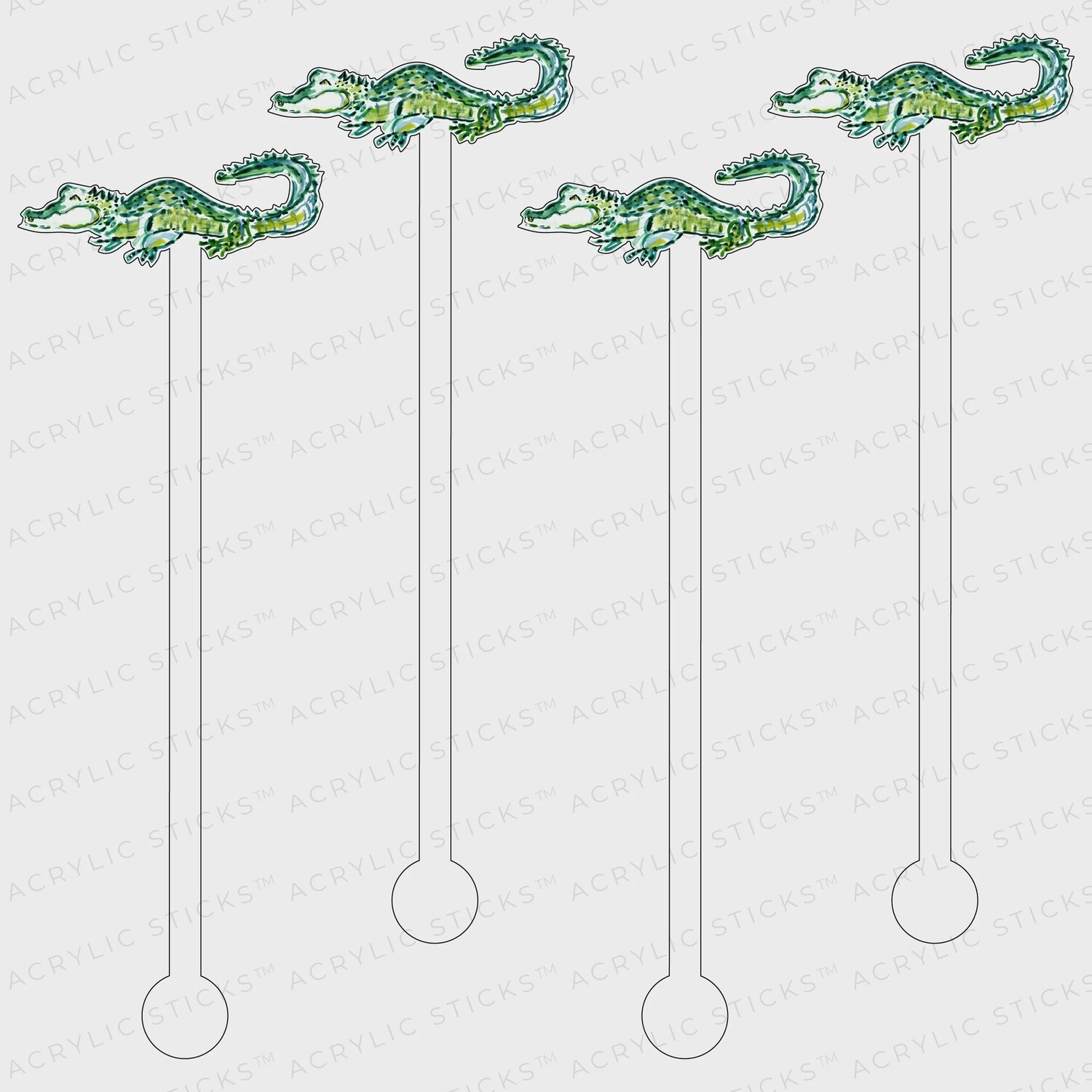 AS x EVELYN HENSON AL-A-GATOR ACRYLIC STIR STICKS