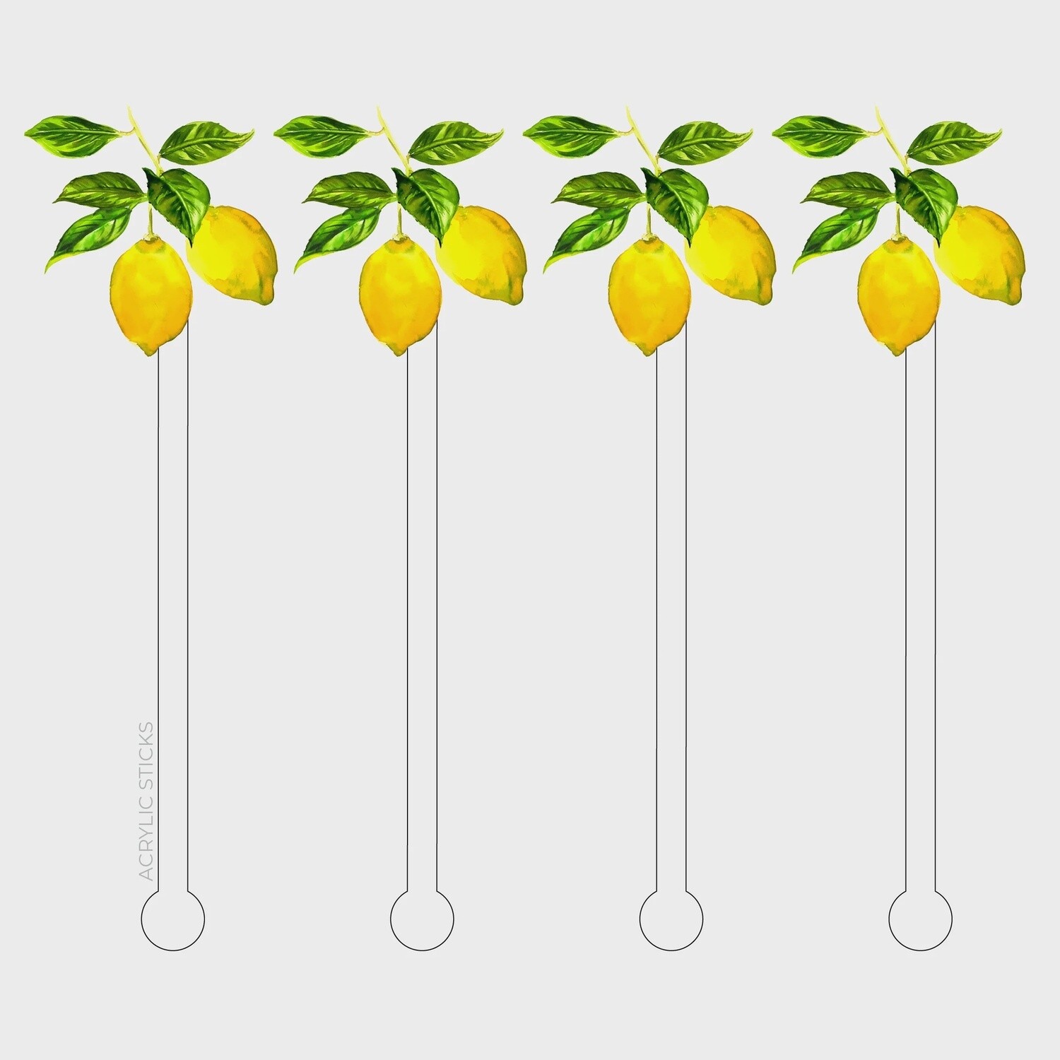 LEMONS ACRYLIC STIR STICKS