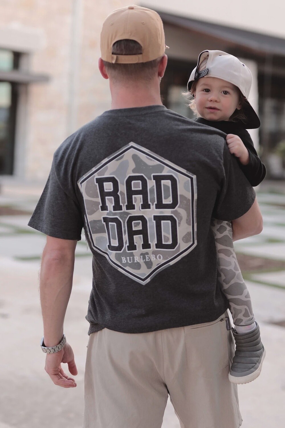 RAD DAD SHORT SLEEVE POCKET TEE- HEATHER BLACK