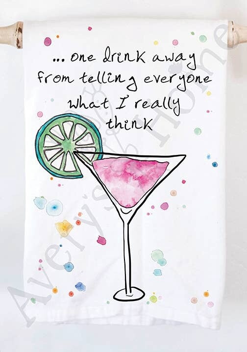 WHAT I REALLY THINK FUNNY KITCHEN TOWEL
