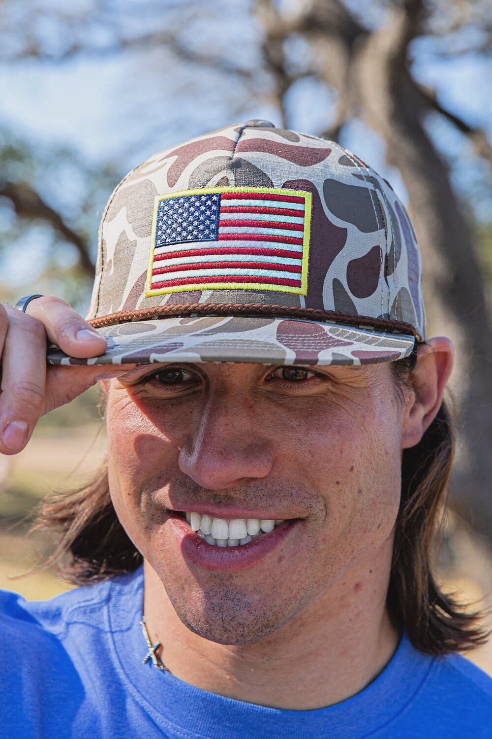 CLASSIC CAMO AMERICAN FLAG CAP