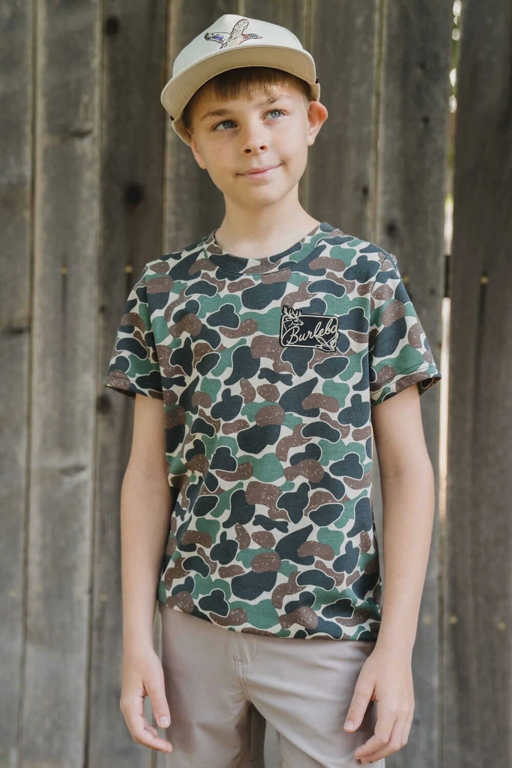 YOUTH PATCH LOGO POCKET TEE- THROWBACK CAMO