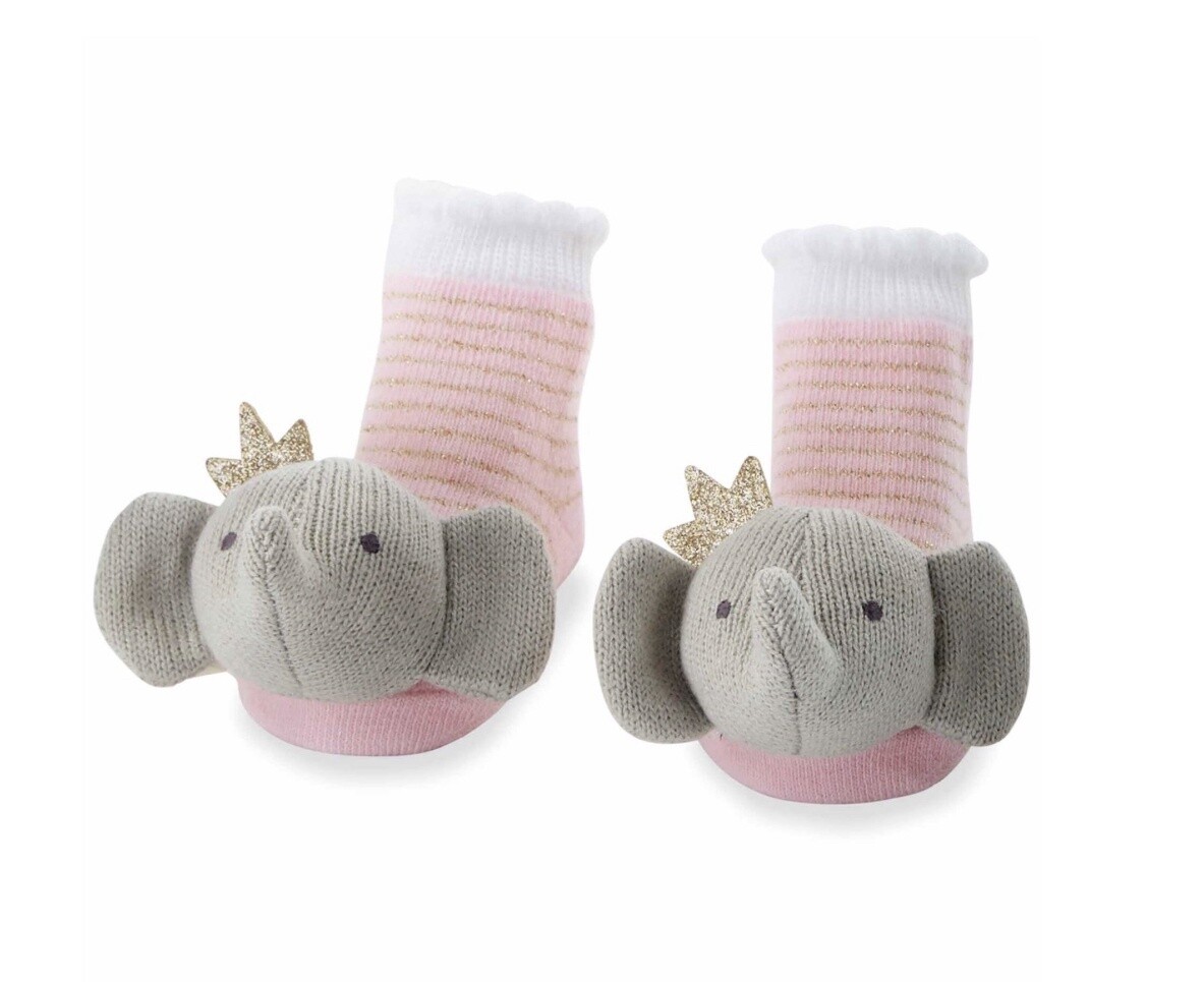 CROWNED ELEPHANT RATTLE TOE SOCKS