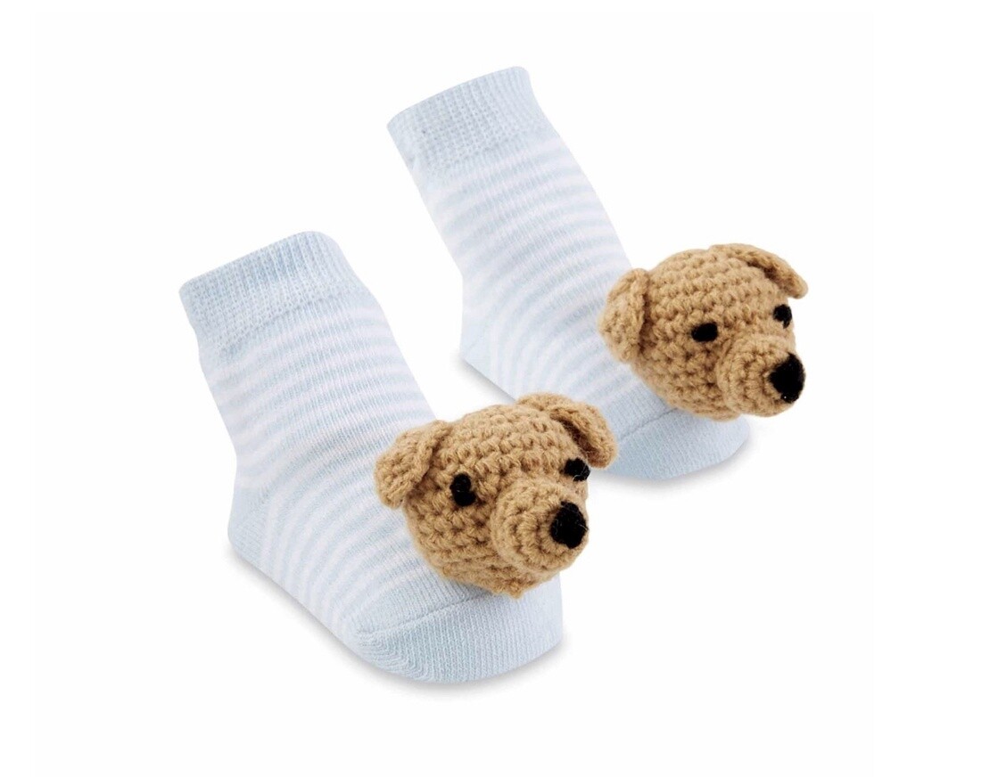 BLUE DOG RATTLE TOE SOCKS