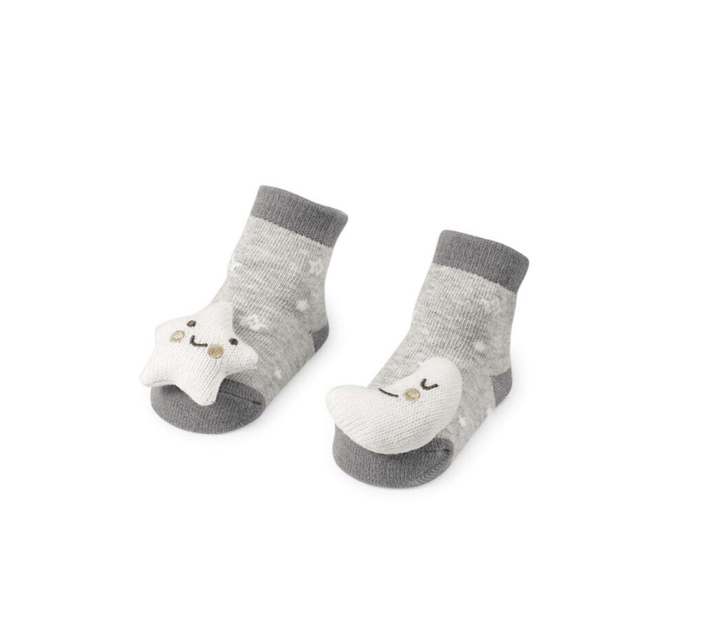 MOON &amp; STAR RATTLE TOE SOCKS