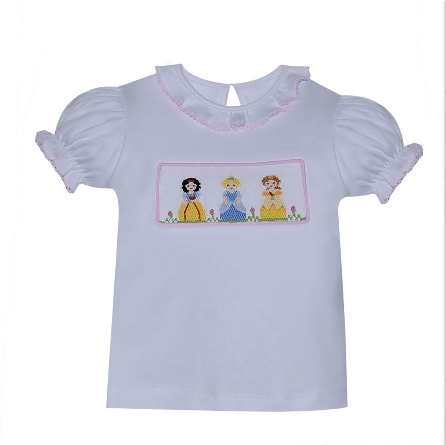 EMMA SMOCKED PRINCESSES WHITE BLOUSE