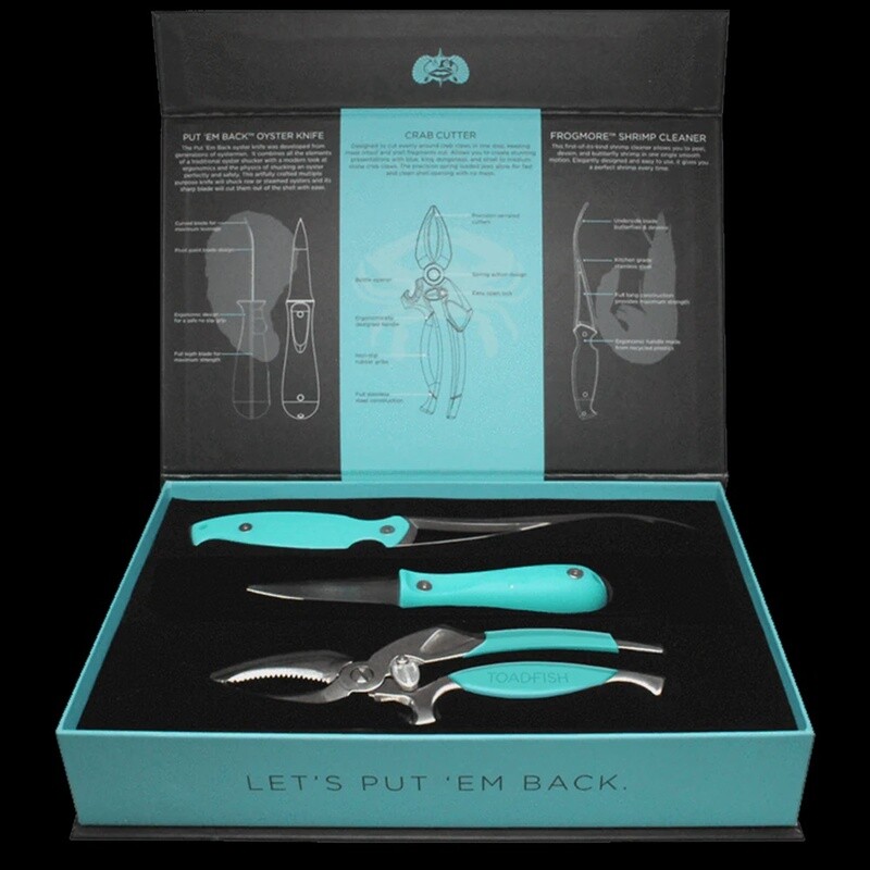 COASTAL KITCHEN COLLECTION- OYSTER KNIFE, SHRIMP CLEANER, CRAB CUTTER