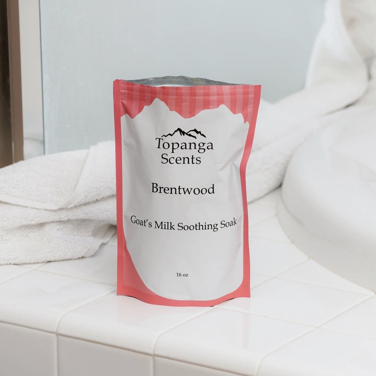 TOPANGA GOAT&#39;S MILK SOOTHING BATH SOAK, SCENT: BRENTWOOD