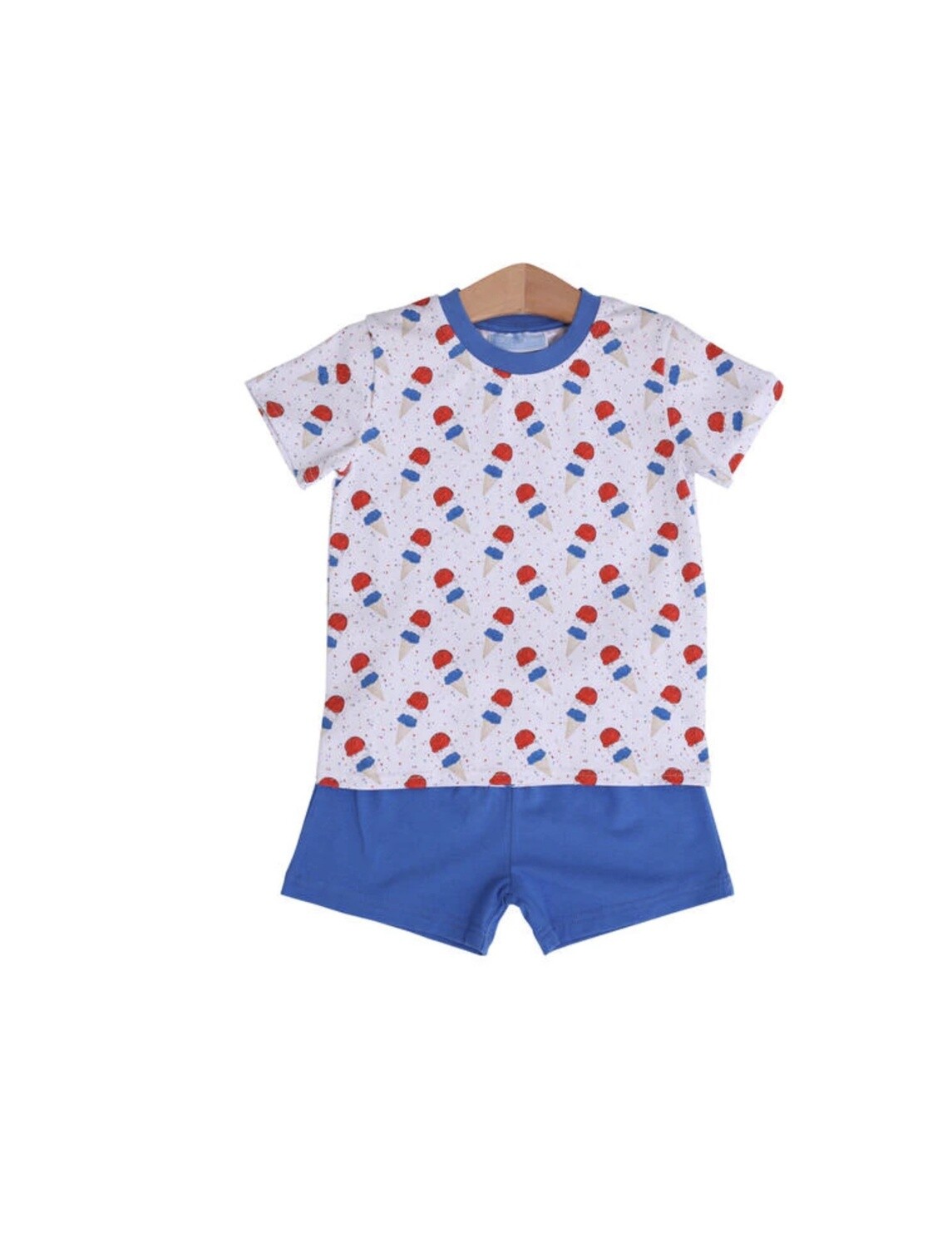PATRIOTIC ICE CREAM SHORT SET