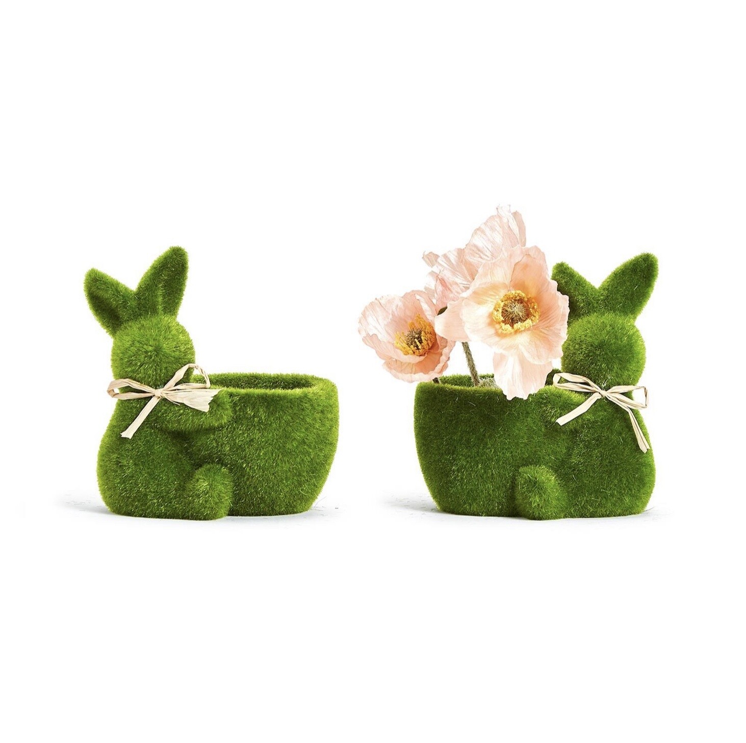 EAR-RESISTIBLE FAUX MOSS EASTER BUNNY CACHEPOT