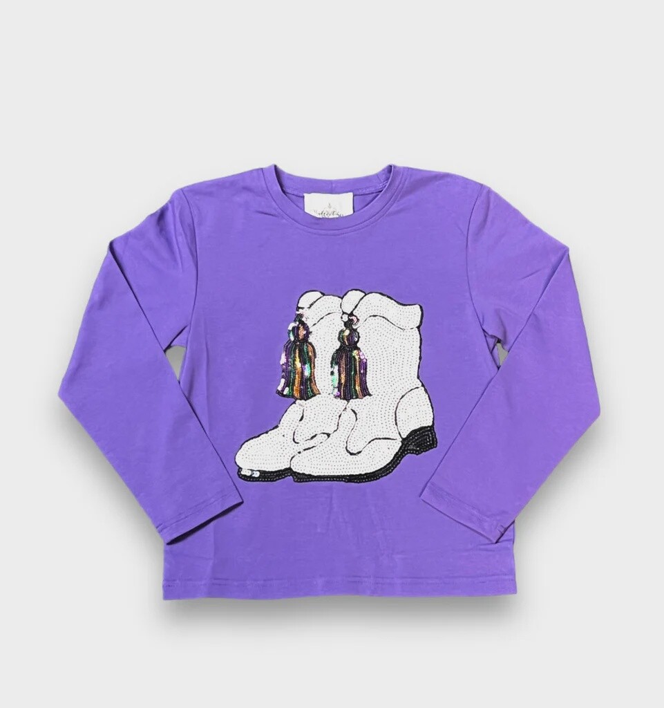 MARDI GRAS BOOTS CHILD’S SHIRT