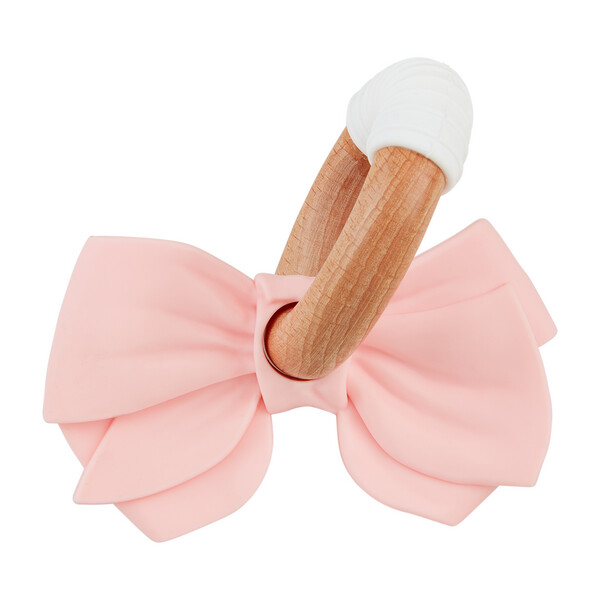 BOW SILICONE TEETHER, Colour: PINK