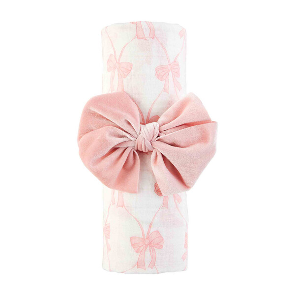 BOW SWADDLE &amp; HEADBAND SET