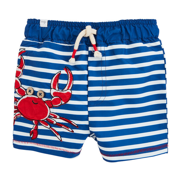 CRAB APPLIQUE SWIM TRUNKS