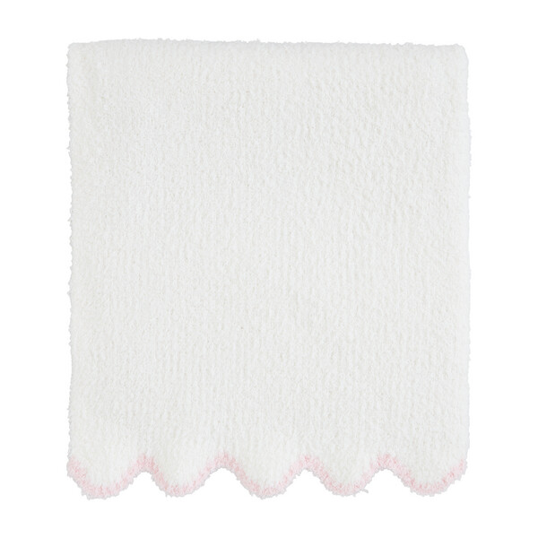 PINK SCALLOP CHENILLE BLANKET