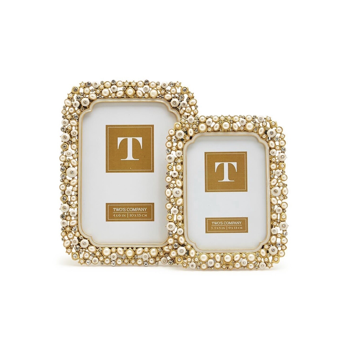 PEARL &amp; RHINESTONE 3.5x5 PHOTO FRAME