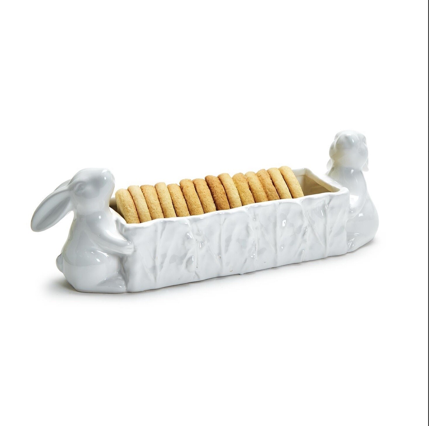 EASTER BUNNY &amp; CABBAGE LEAF TIDBIT BOWL