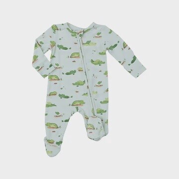 ALLIGATORS 2-WAY ZIPPER FOOTIE