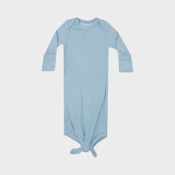 DREAM BLUE RIB KNOTTED GOWN