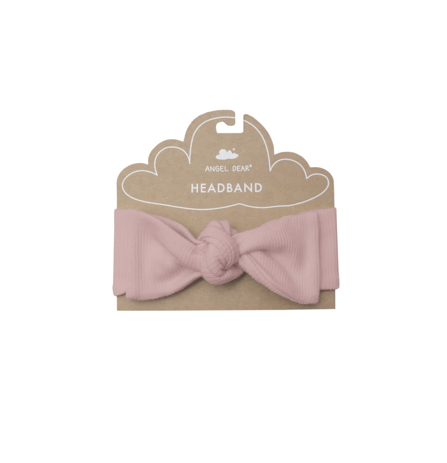 SILVER PINK SOLID RIB HEADBAND 0-12M