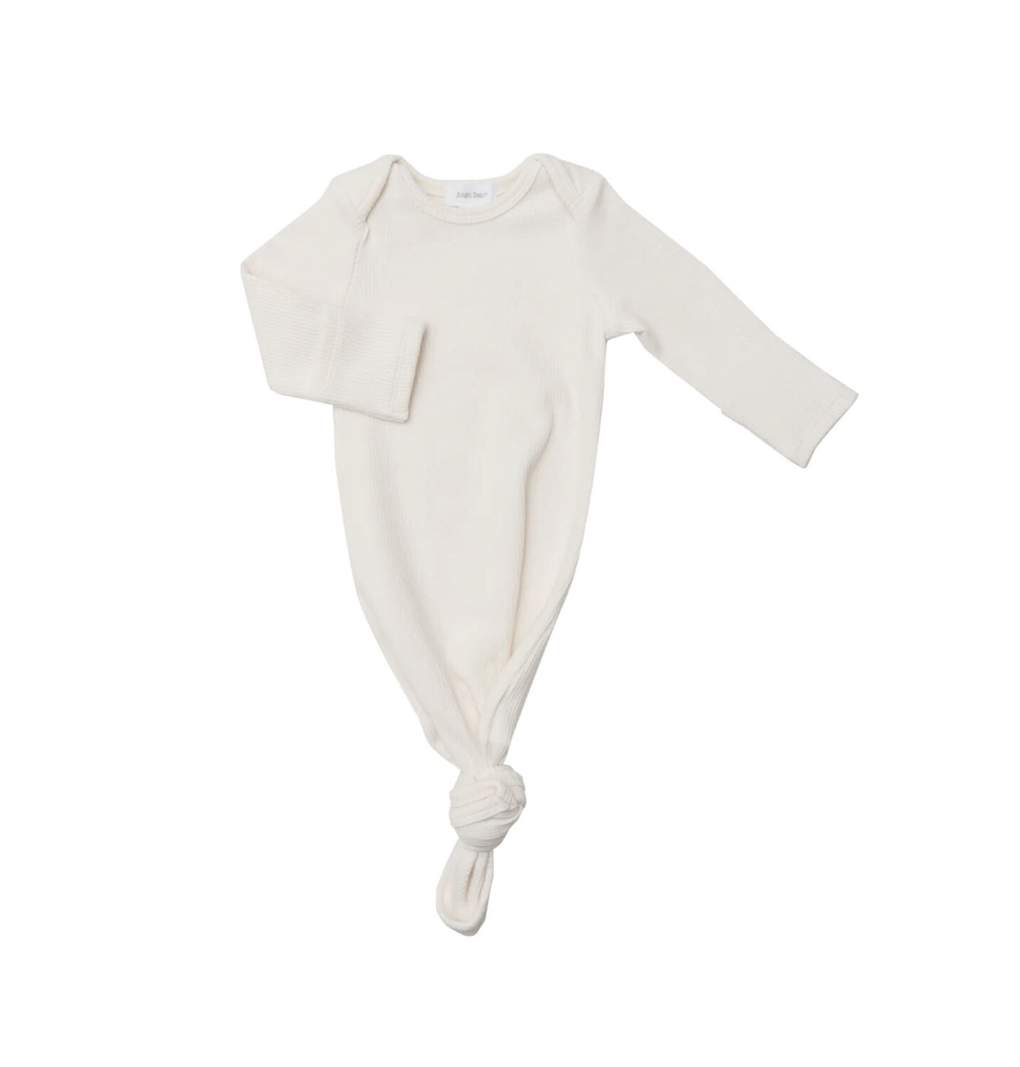 SUGAR SWIZZLE RIB KNOTTED GOWN 0-3M