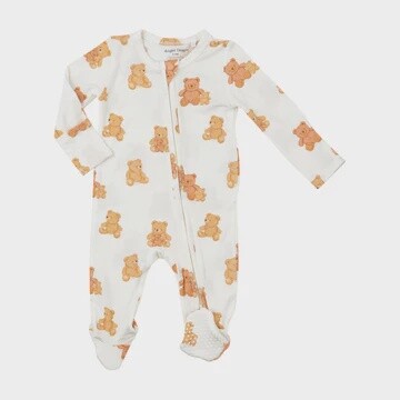 TEDDY BEARS 2-WAY ZIPPER FOOTIE