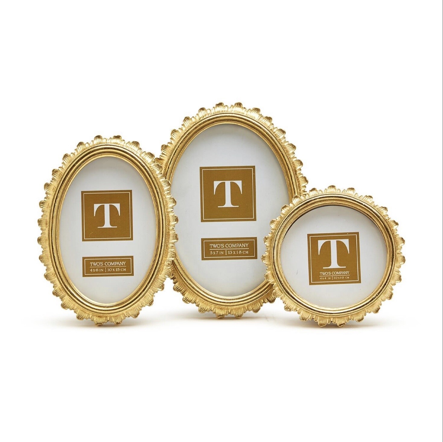 4x4 GOLD FALCATE PHOTO FRAME