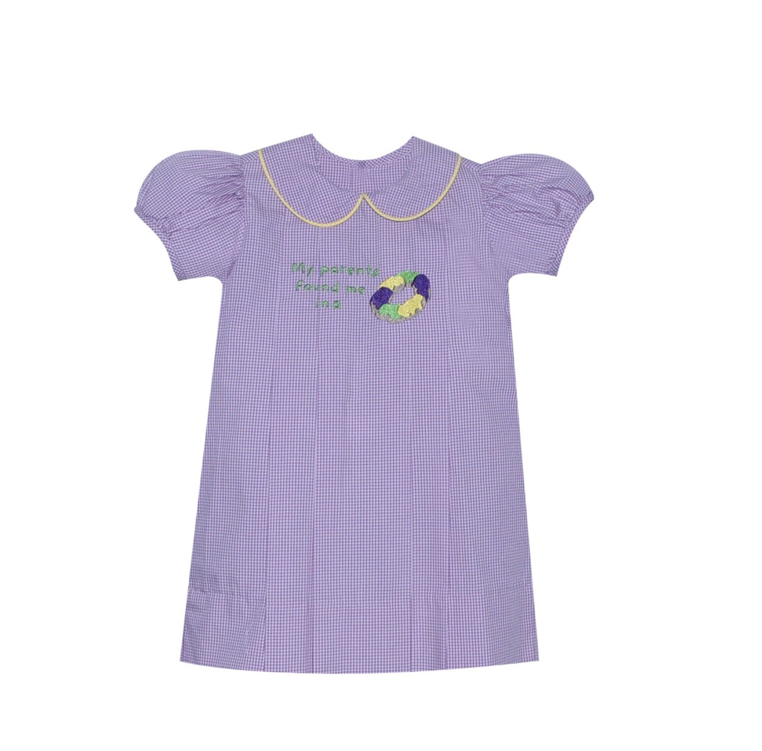 KENNEDY KING CAKE BABY DRESS