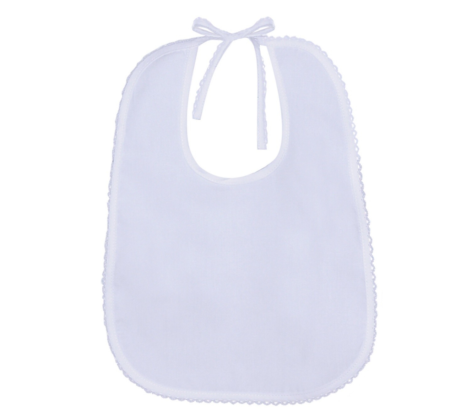 WHITE BIB W/ WHITE PICOT