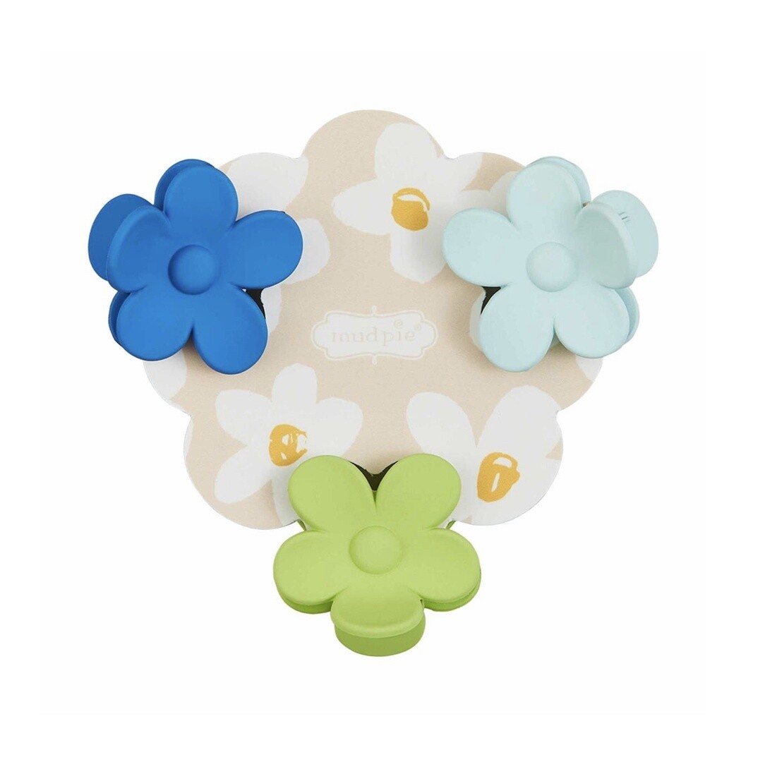 MINI DAISY HAIR CLIP SET, Colour: BLUE &amp; GREEN