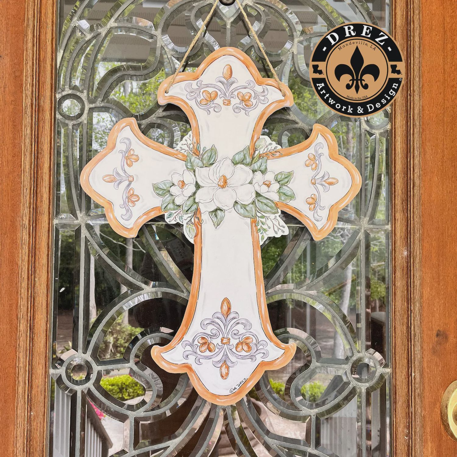 CROSS MAGNOLIA DOOR HANGER
